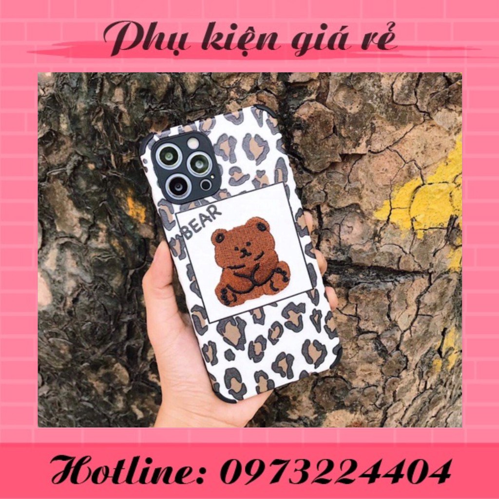 Ốp gấu thêu da báo cao cấp