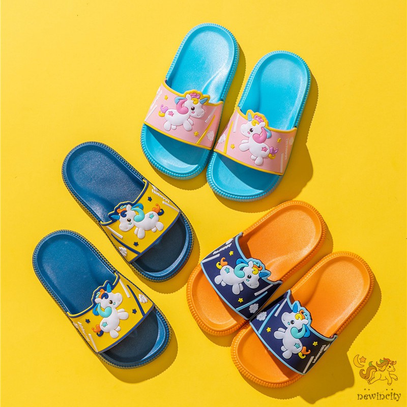 Dép Đi Biển Chống Trượt In Họa Tiết Hoạt Hình Đáng Yêu Phong Cách Hàn Quốc Cho Bé