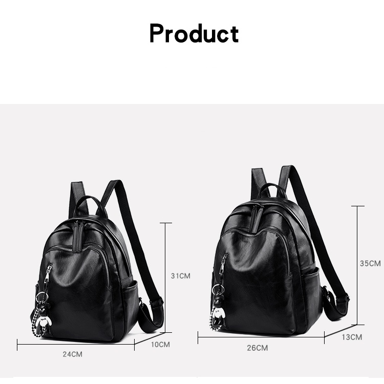 Balo Da Mềm Ngăn Chứa Rộng Thời Trang Hàn Quốc Mới Cho Nữ