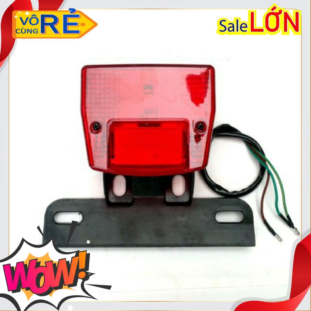 Cụm đèn hậu Cub 82 DD có bóng (chóa pha sau cho xe máy Honda, củ hậu)