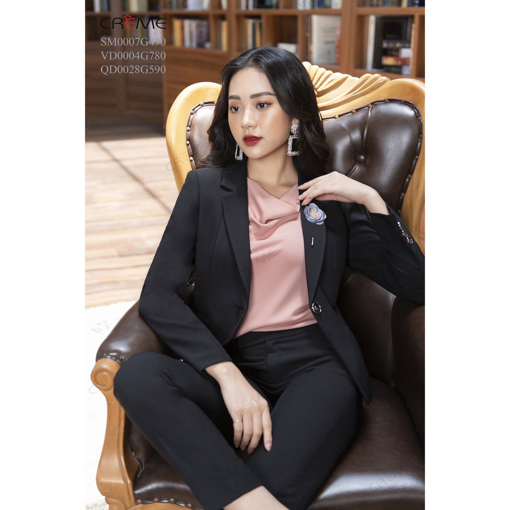 Áo vest nữ công sở dài tay 1 lớp Creme VD0004 | CREME | BigBuy360 - bigbuy360.vn