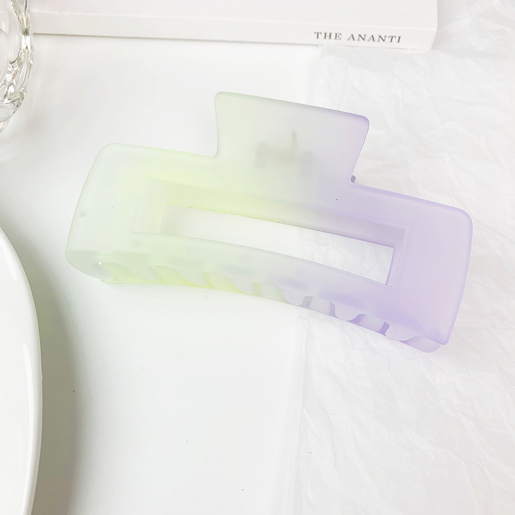 Kẹp Tóc Càng Cua Bằng Nhựa Họa Tiết Hình Học Nhiều Màu Sắc Cỡ Lớn Cho Nữ