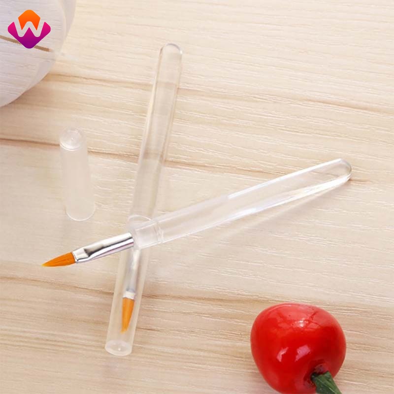 1 Cọ Trang Điểm Cán Trong Suốt Dùng Kẻ Mắt/Môi Chuyên Dụng