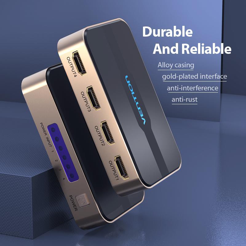 Bộ chia tín hiệu HDMI 1 vào 4 ra hàng chính hãng Vention ACCG0
