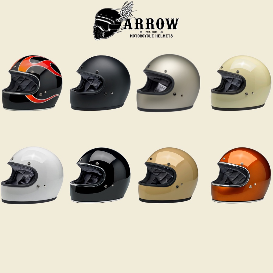 Mũ bảo hiểm fullface Biltwell arrow shop Gringo chuẩn ECE chất lượng cao