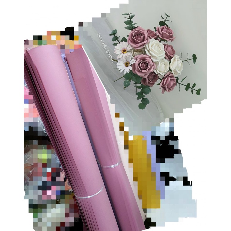 Giấy mỹ thuật màu Hồng ruốc 180gsm - 79x109cm - cắt đôi để tiện vận chuyển