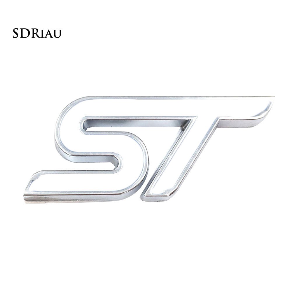 Miếng dán logo chữ ST 3D trang trí cho xe hơi Ford Focus Fiesta Mondeo