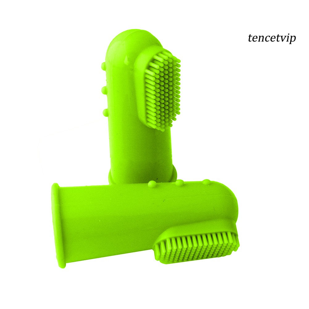 Bàn chải đánh răng đeo ngón tay silicone tiện lợi dành cho thú cưng