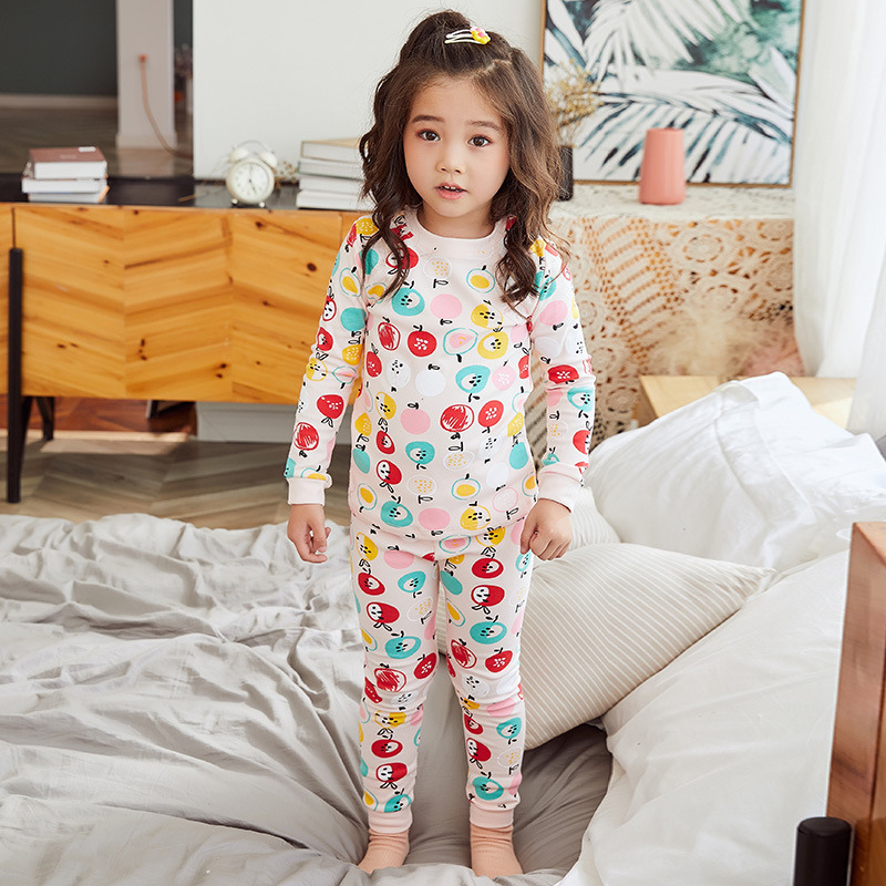 Bộ Pijama Ngủ Cotton Ấm Áp Cho Bé Gái