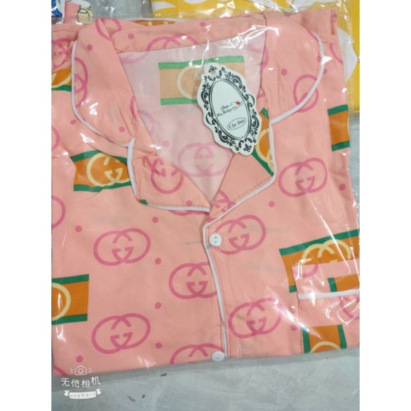 Bộ Pyjama kate thái loại 1 tay cộc quần dài