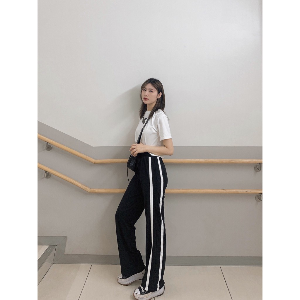 Quần Thun Dài ống rộng 2 sọc ( form unisex) | BigBuy360 - bigbuy360.vn