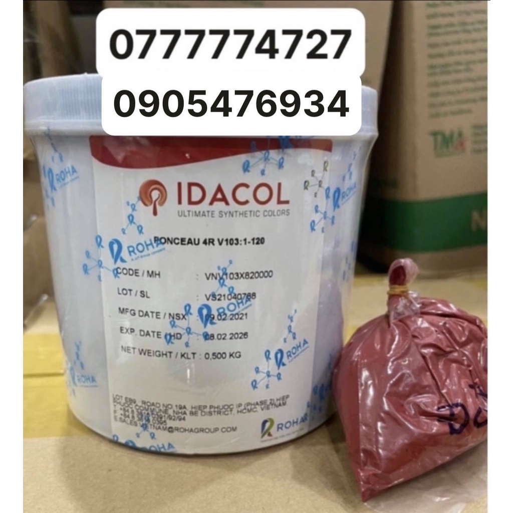 Bột màu thực phẩm đỏ tươi - Bột màu thực phẩm Ấn độ idacol color
