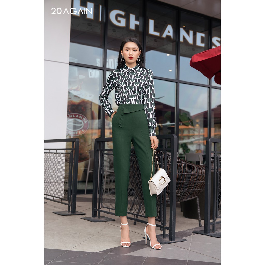 Quần dài baggy đính cúc thân trước QAA0885 20again | BigBuy360 - bigbuy360.vn
