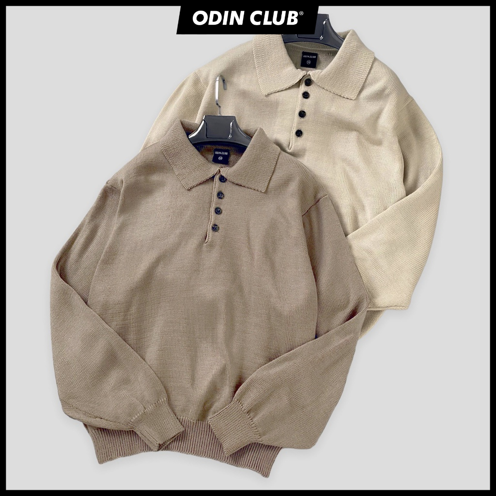 Áo Sweater Len Polo Oversize ODIN CLUB, Áo len form rộng nam nữ ODIN, Local Brand ODIN CLUB
