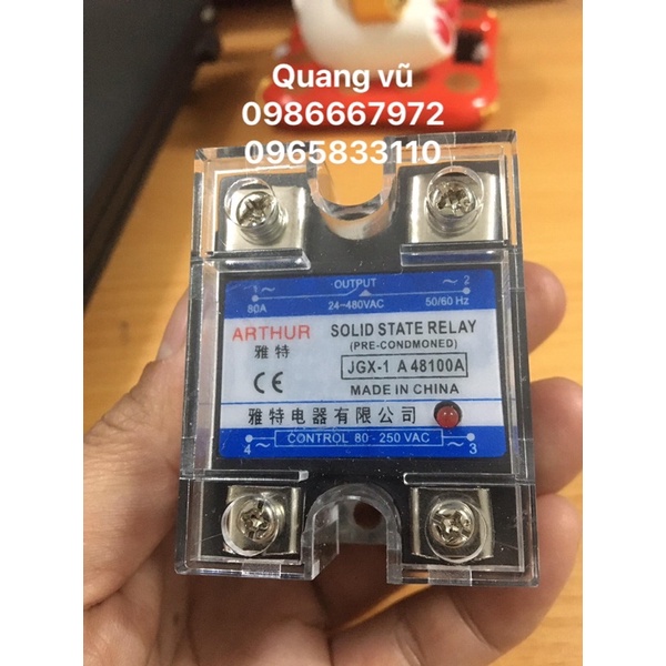 Role bán dẫn ssr 40AA-100AA lắp nguồn điều khiển 80-220v tải 3kw