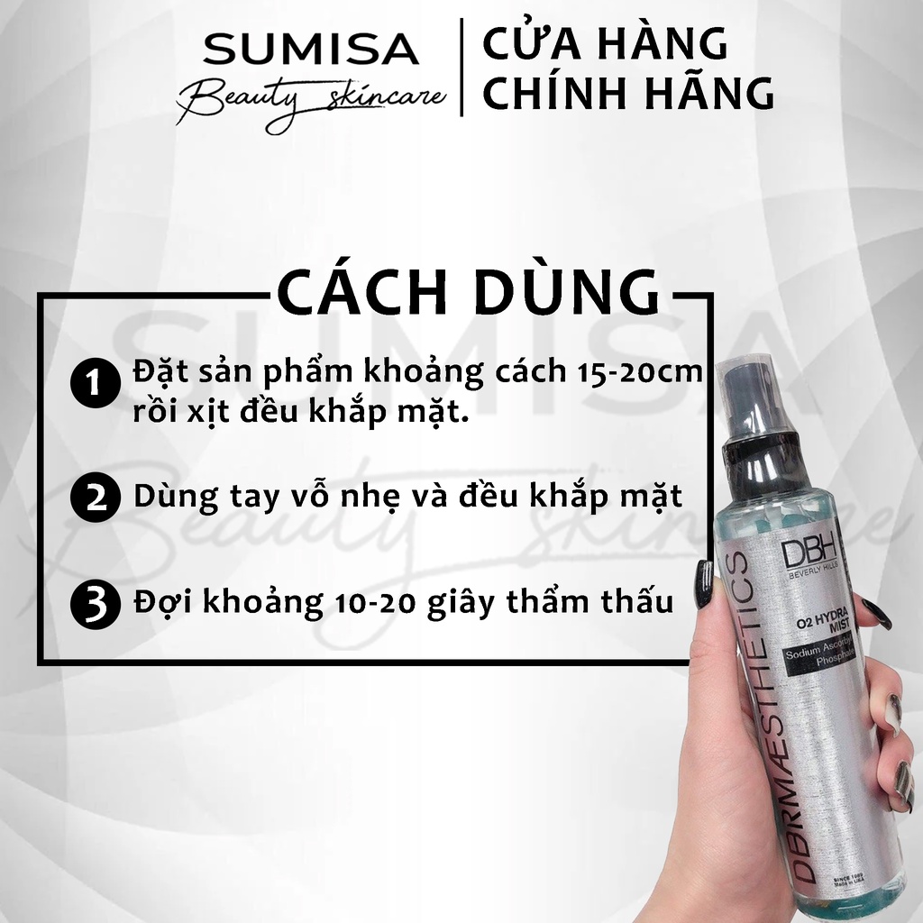Toner DBH O2 Hydra Mist phun sương se khít lỗ chân lông