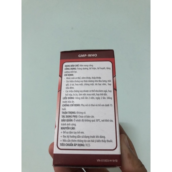 Bổ Thận- Tráng Dương- Tăng Cường Sinh Lực- Song Hảo Đại Bổ Tinh Fito- Chai 40 Viên.