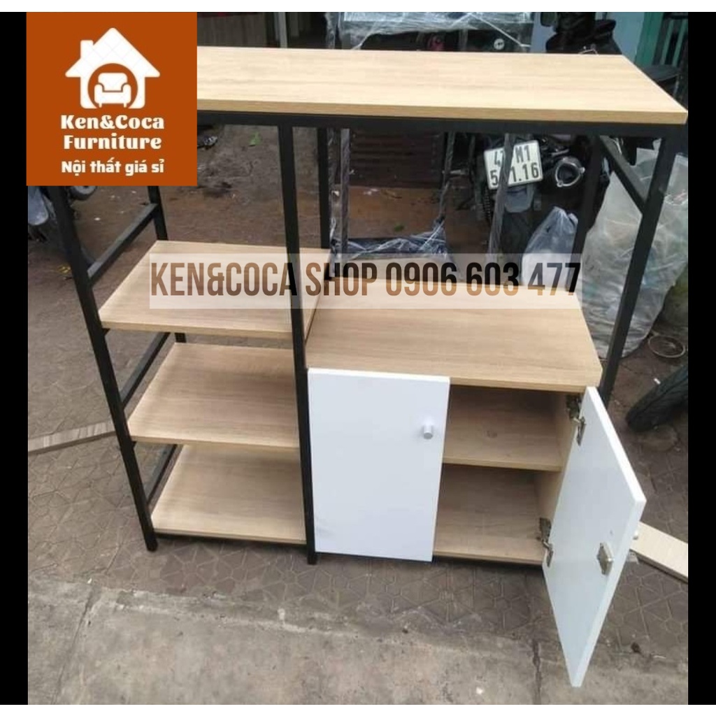 sale giảm 50% - Kệ bếp đa năng- kệ lò vi sóng gỗ MDF - tủ bếp thông minh