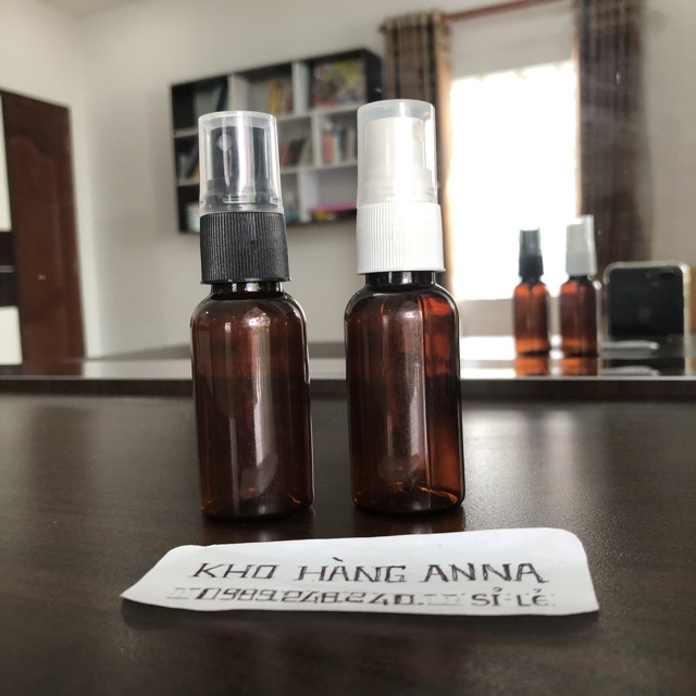 [Chai Hủ lọ 30ml] Chai Pet Nâu- Chai nhựa trong suốt chiết Mỹ phẩm- Chai Nâu 30ml Xịt sương/ xịt giọt/ nắp bật/ nắp nhôm