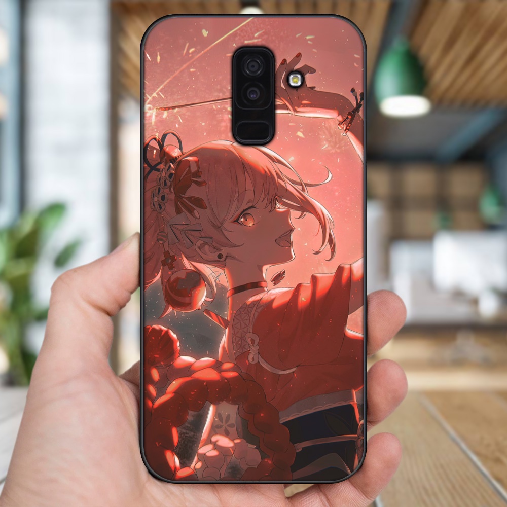 Ốp lưng Samsung A6 Plus viền đen in hình Yoimiya Genshin Impact