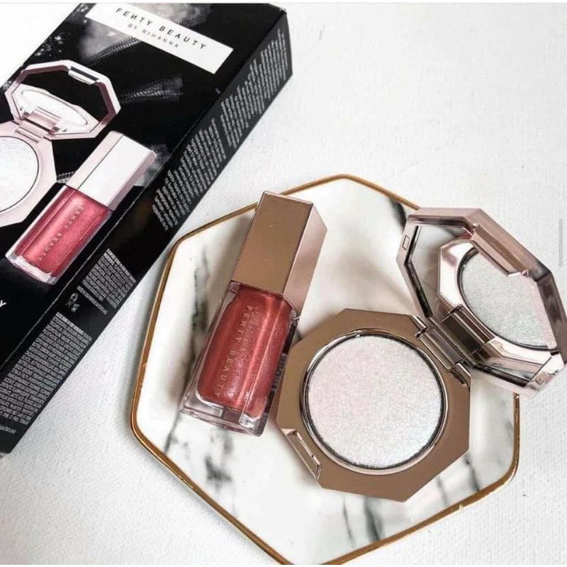 Set Son + Phấn bắt sáng Fenty Diamond Bomb