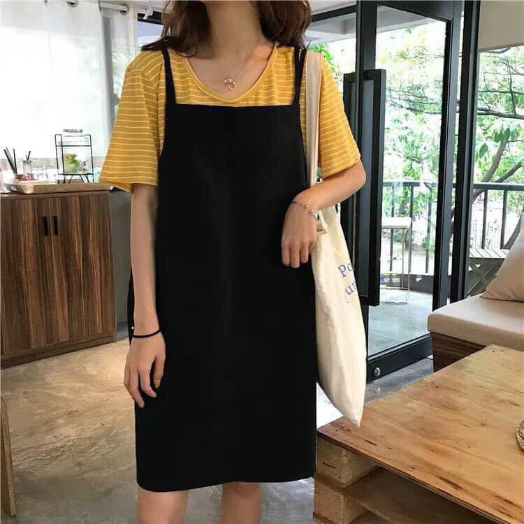 ⚡️SALE SẬP GIÁ⚡️ Váy yếm kaki 2 túi (Sỉ từ 5sp bất kỳ)