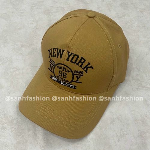 Mũ lưỡi trai thêu hình chữ NewYork 96 Nón kết chất kaki cao cấp thời trang form unisex nam nữ _ SÀNH FASHION