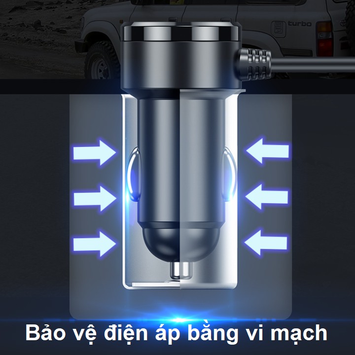 Bộ chia tẩu cốc ô tô nhãn hiệu Hyundai HY-18 công suất 80W - Bảo hành 6 tháng