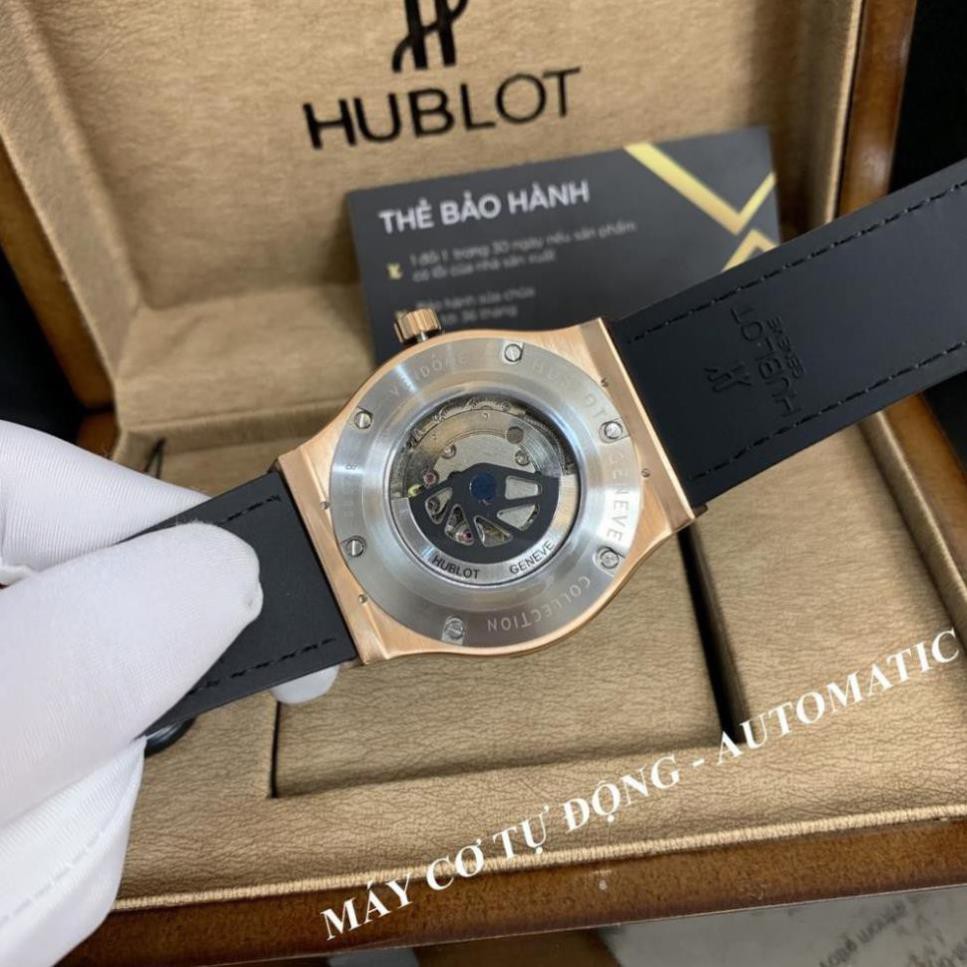 [Máy cơ ] Đồng hồ nam Hublot máy cơ cao cấp chống nước DH8801, máy nhật xịn