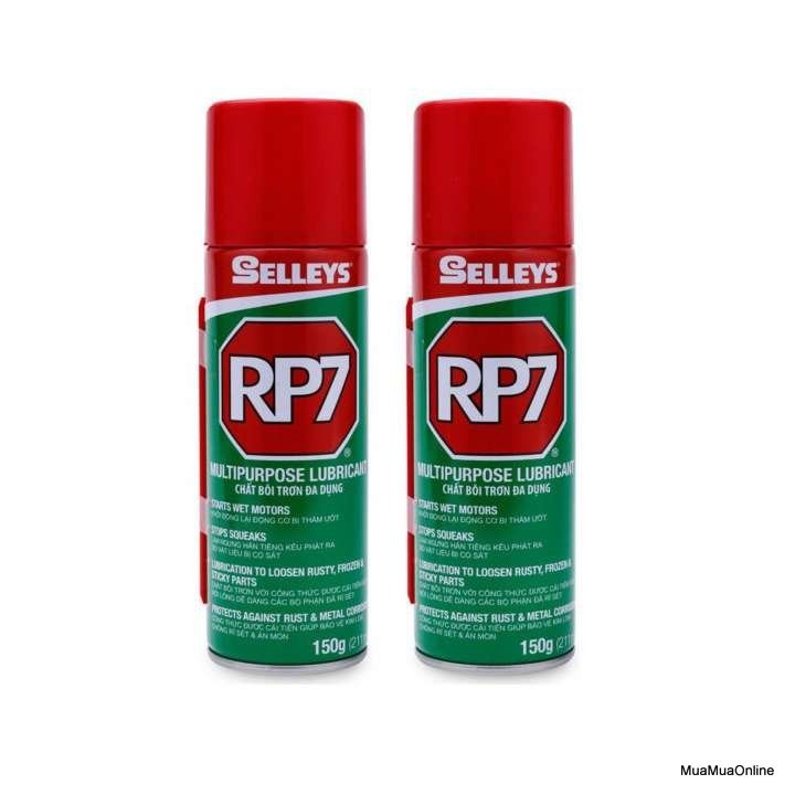 RP7 Selley 150g chai xịt dầu chống rỉ sét bôi trơn kim loại máy móc động cơ sên xích xe máy, xe đạp, bình xịt tẩy gỉ sét