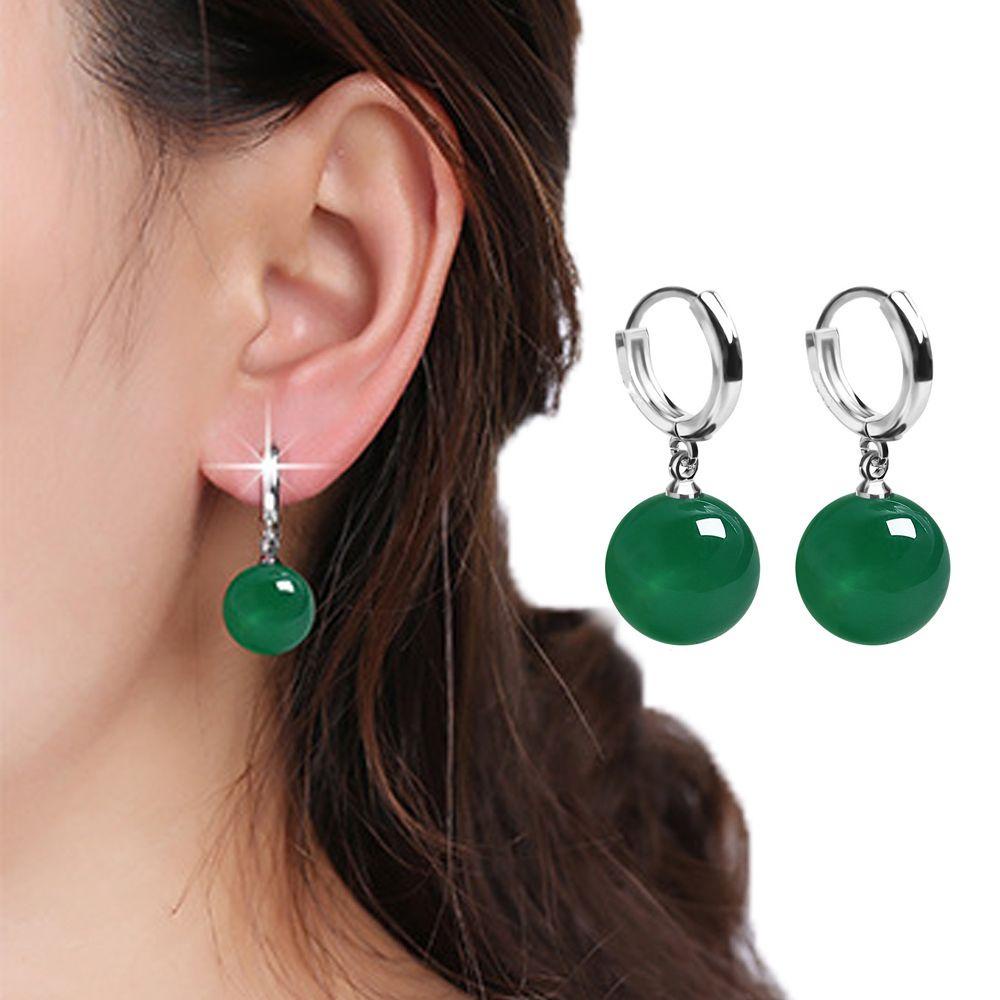QQMALL Bông Tai Dạng Vòng Tròn Bằng Acrylic Dễ Thương Cho Nữ