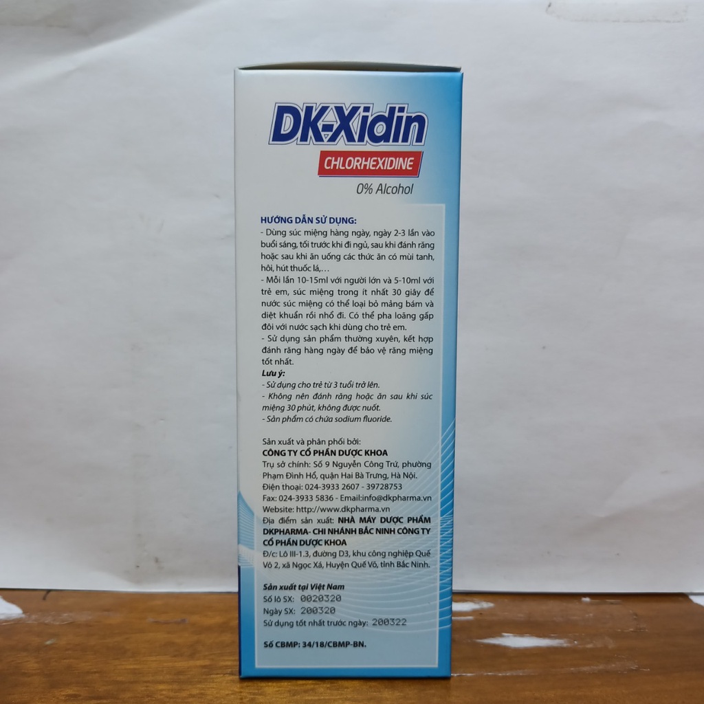 Nước súc miệng DK-Xidin 250ml