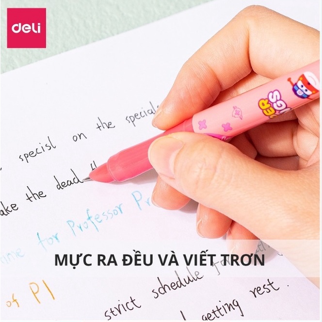 Bút máy Deli nhiều họa tiết đẹp CQ894 / Bút mực luyện chữ đẹp Q894 Deli 894