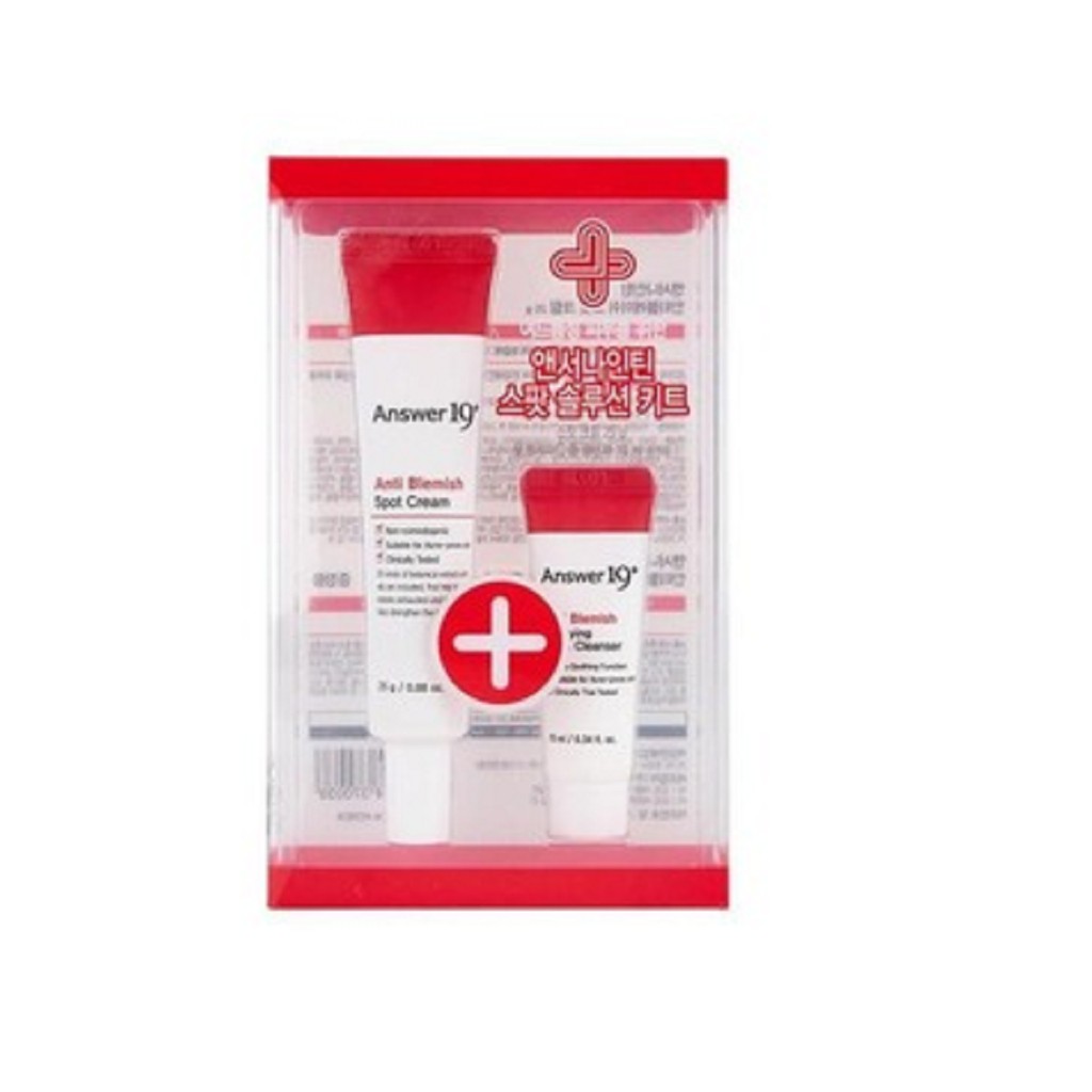 Set trị mụn Answer 19+ (spot cream & Foam cleanser)