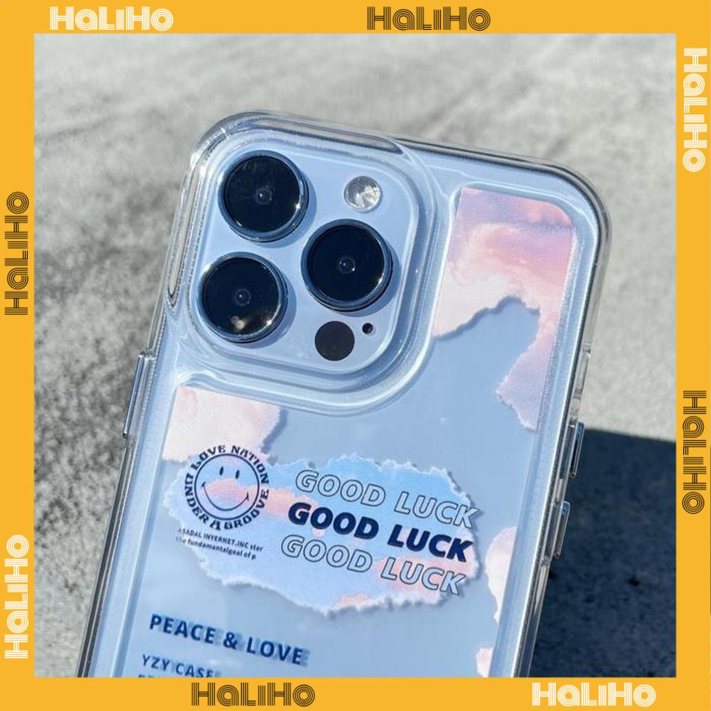 iPhone Case Clear Case Soft Thick TPU Shockproof HD Super Transparent Protection Camera Plating Button Smiley Cloud For iPhone 13 Pro Max iPhone 12 Pro Max iPhone 11 iPhone 7Plus