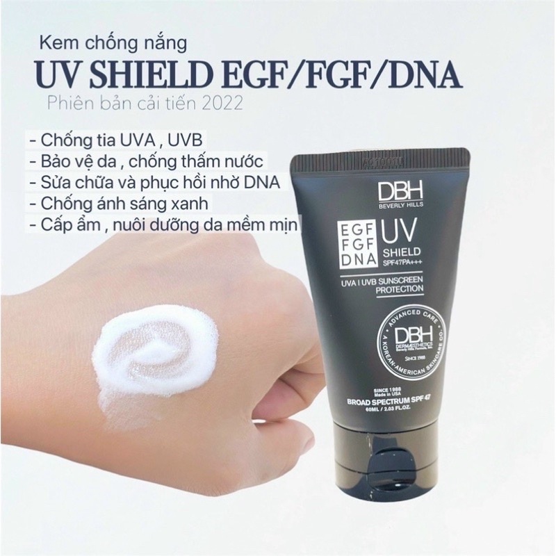 Kem Chống Nắng DBH EGF UV Shield SPF50 PA+++ 60ml