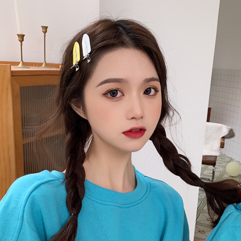 Kẹp tóc màu trơn đơn giản thời trang Hàn Quốc cho nữ