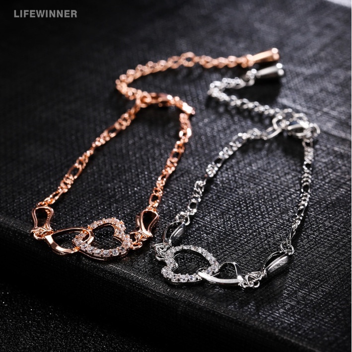 Lắc Chân Hình Trái Tim Thời Trang Nữ Tính