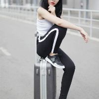 Quần Legging Đen 1 Sọc Trắng #AGE2X