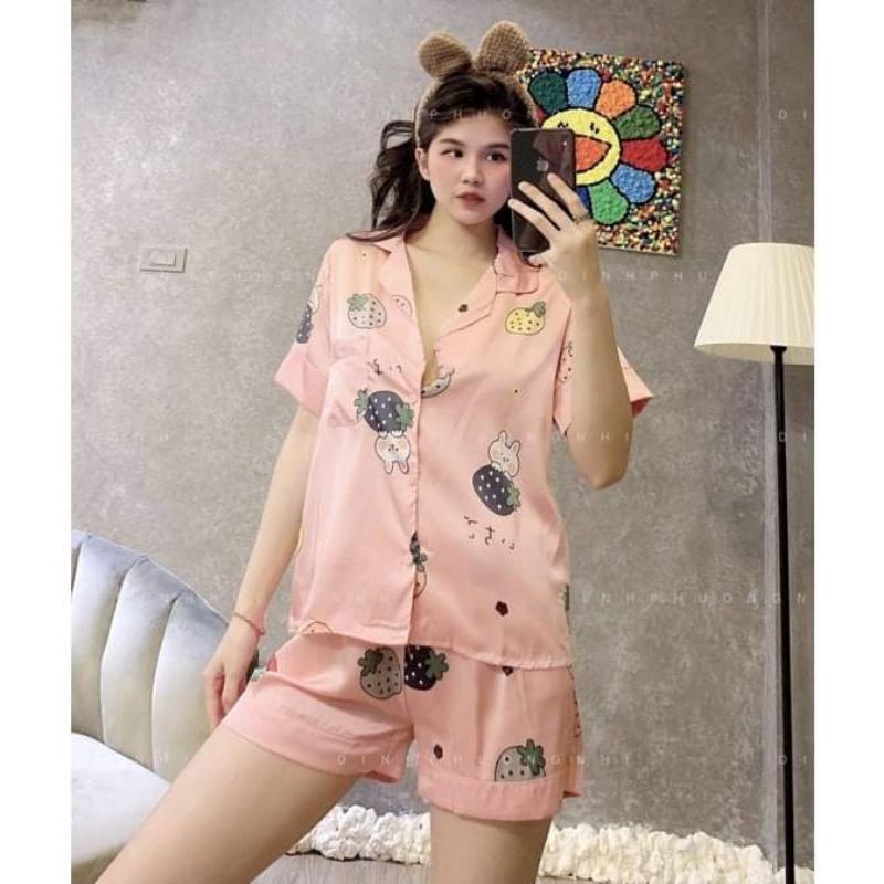 Đồ Bộ Ngủ Pijama Đùi Nữ, Họa Tiết Nhiều Hình - Siêu Cưng