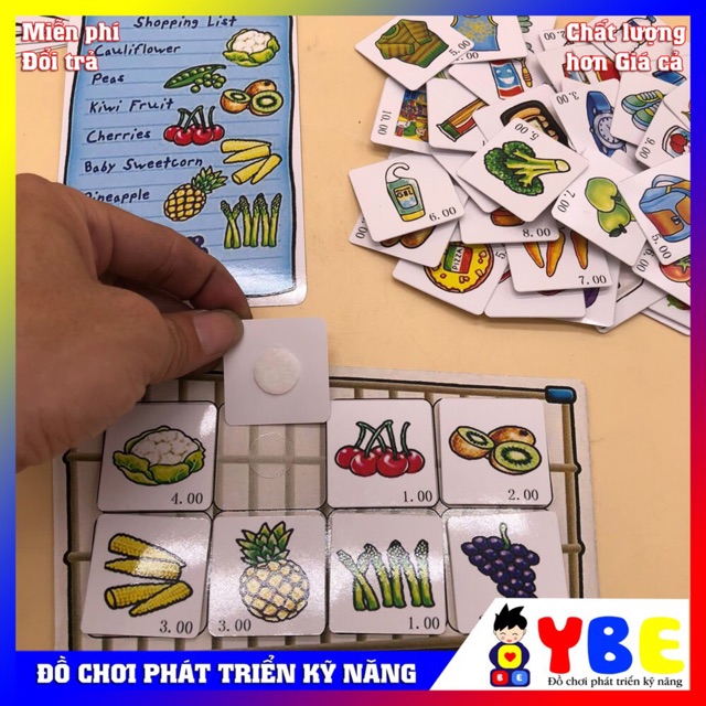 Bộ đồ chơi bé tập đi siêu thị cho bé nam nữ từ 1 tới 6 tuổi giúp trẻ em phát triển kỹ năng cơ bản theo Montessori