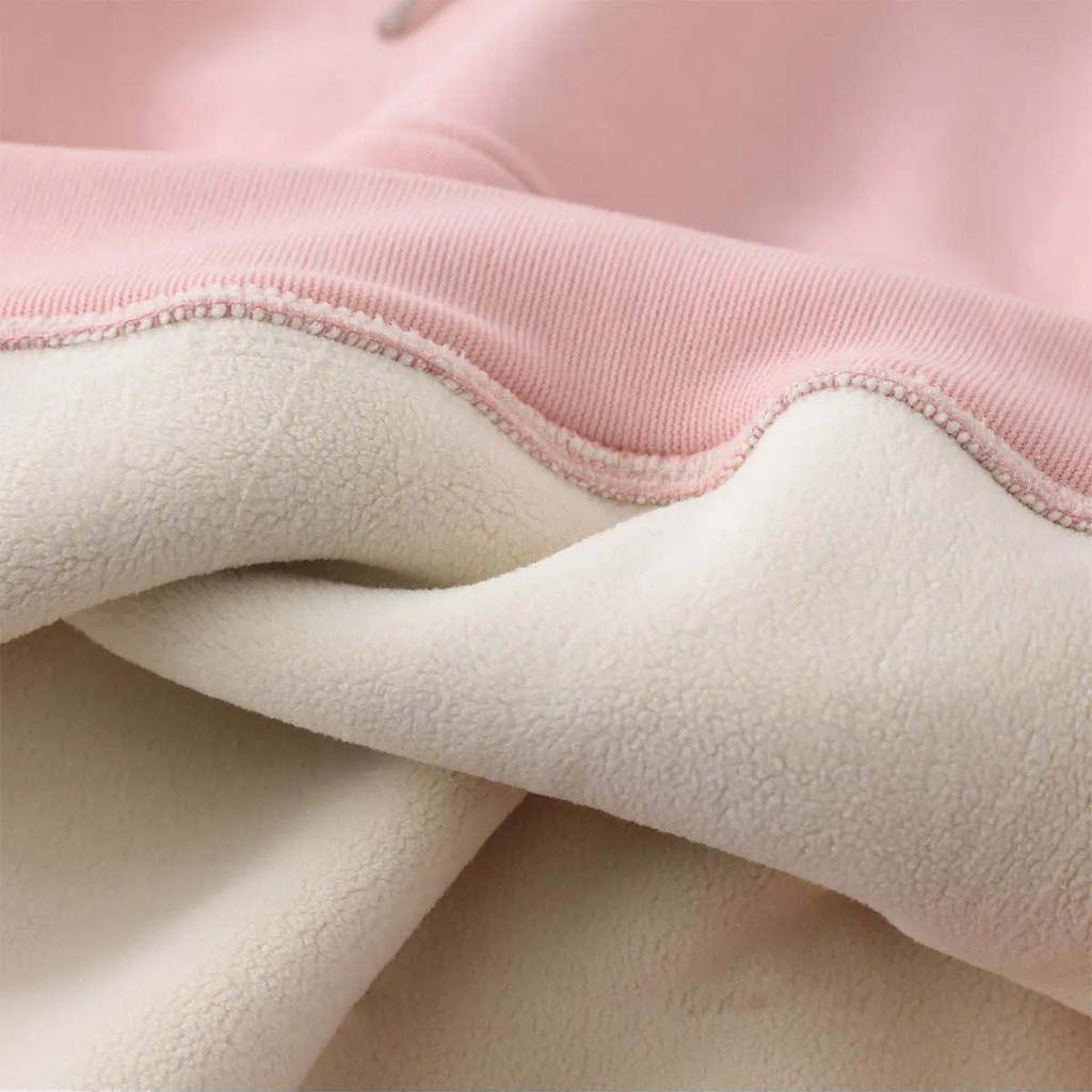 Áo hoodie nữ len tăm cận chất dày dặn lót lông | BigBuy360 - bigbuy360.vn