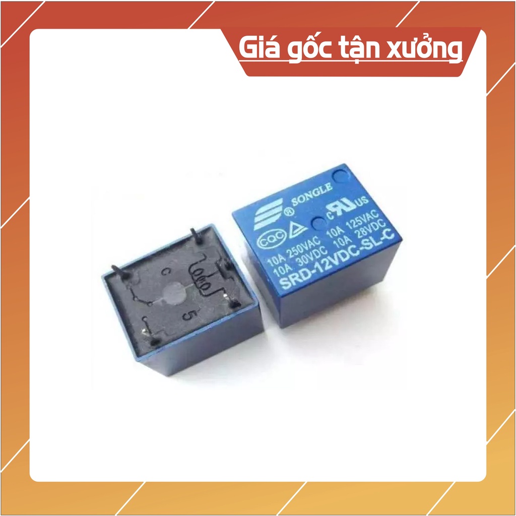 Relay 5 Chân 5V10A - 12V10A - 24V10A Chất Lượng