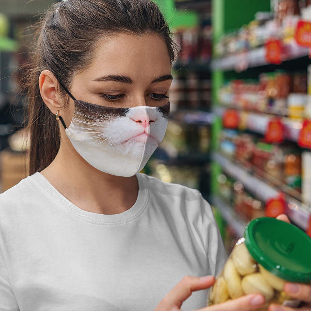 Khẩu trang thú cưng vui nhộn dễ thương hoạt hình cho bé đáng yêu Mặt Thú Cưng CARTWELL dây đeo mềm dày 2 lớp vải cotton