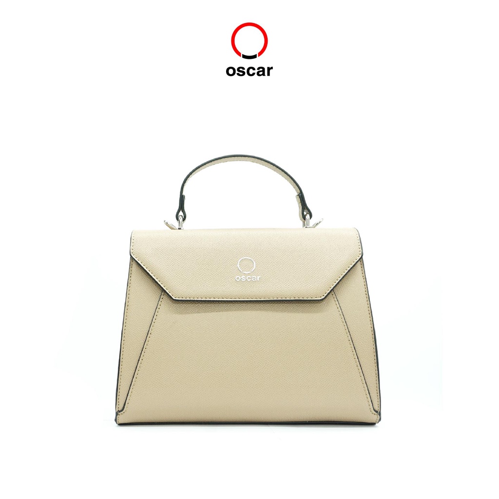 Túi ví nữ Oscar gam màu trung tính, from dáng hiện đại, khóa cài chắc chắn - OCWHBLE 044