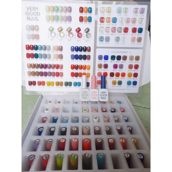 Sét sơn gel very good nail 68 màu   tặng base top và 2 bảng màu công ty