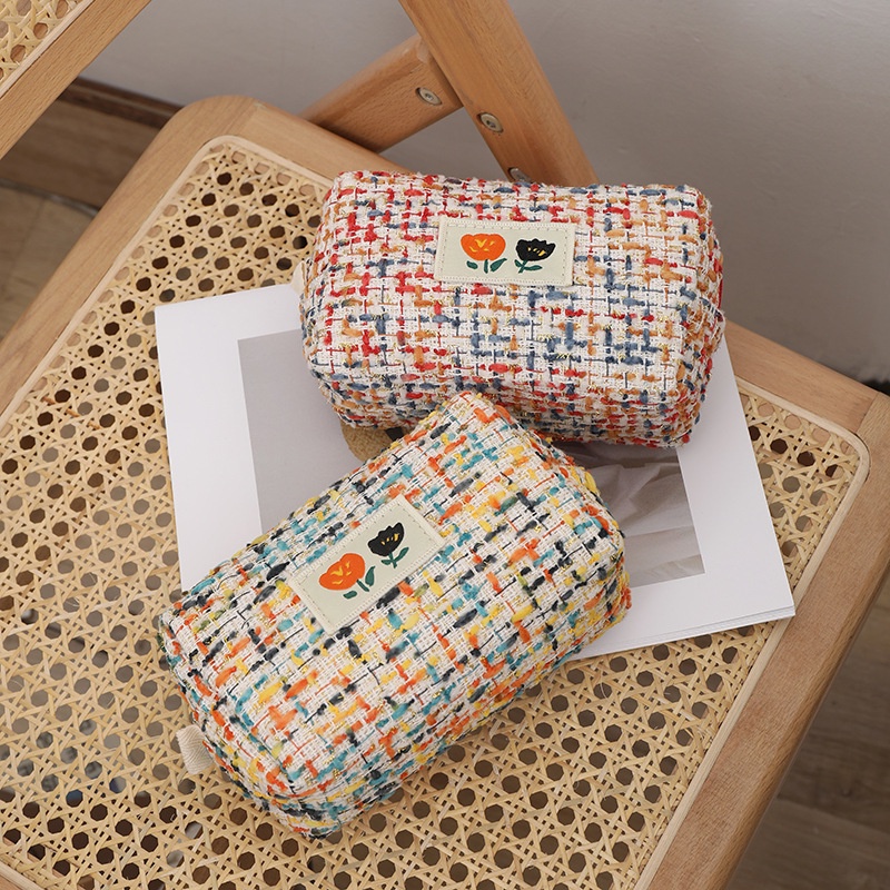 Túi Đựng Bút Bằng Vải Canvas Thiết Kế Phong Cách Vintage Thời Trang