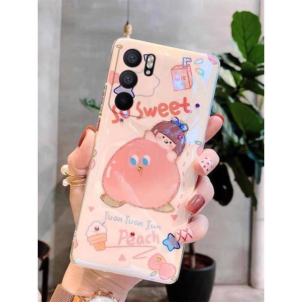 Ốp điện thoại chống sốc họa tiết hoạt hình lấp lánh đáng yêu cho OPPO RENO 6 6Z 6PRO 6PRO+ 4G 5G