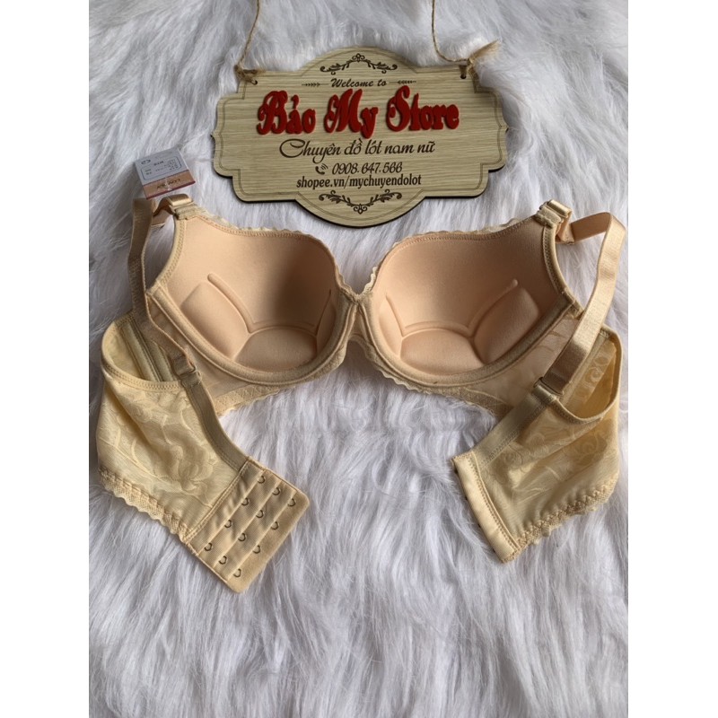 Áo Lót Ren Lovely Mút Kép Mỏng Bảng Lưng To 4 Móc Cài Size (34/B75- 40/B90) | BigBuy360 - bigbuy360.vn