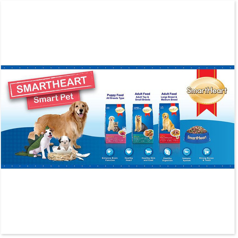 Thức ăn hạt cho chó con Smartheart Puppy 400g (hanpet 215) vị sữa và bò